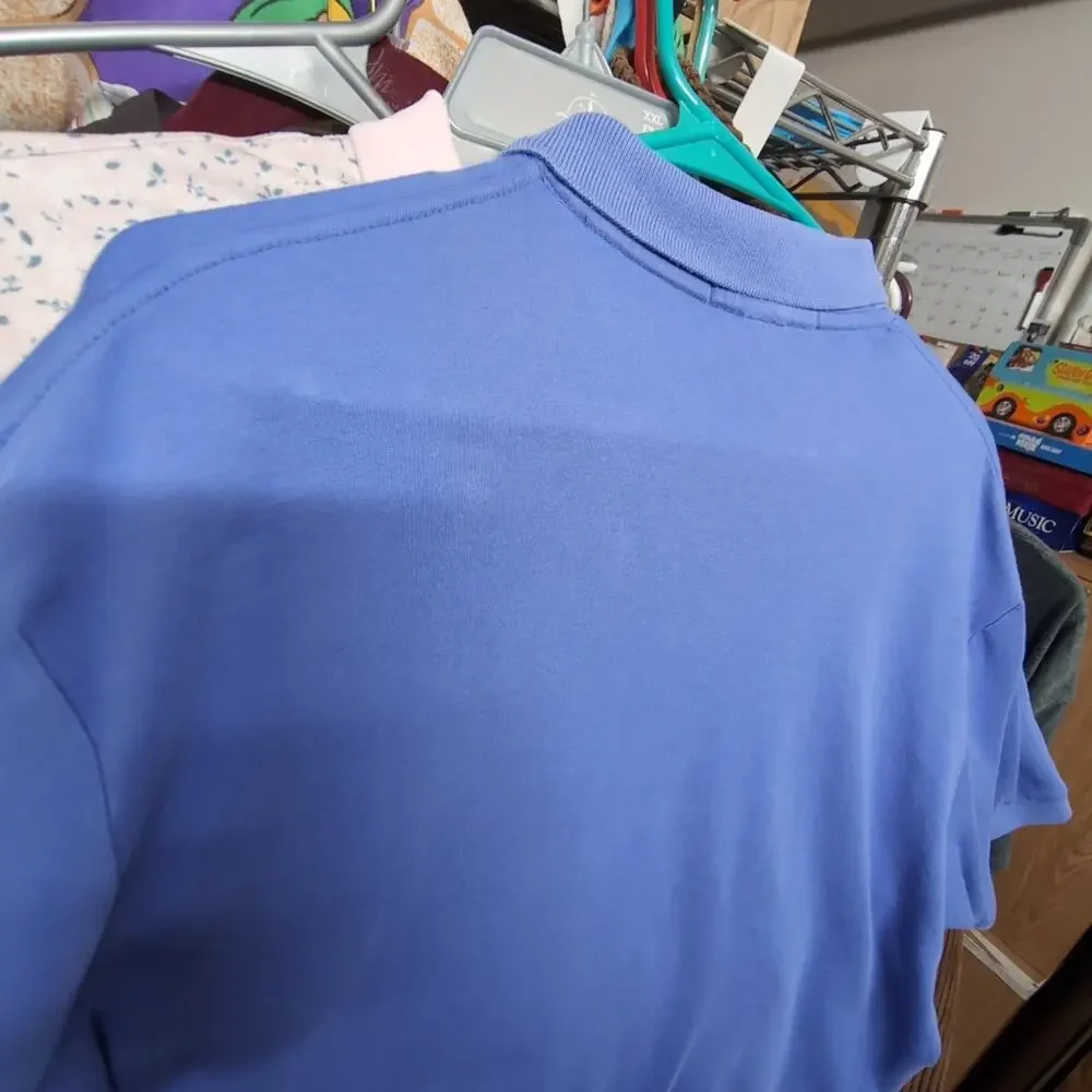 Ralph Lauren Blue Cotton Short Sleeve Polo Men Large